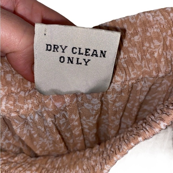 Soji tan and cream ditsy floral crinkle sheer pants - Picture 5 of 7